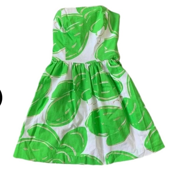 Lilly Pulitzer Green Lottie dress in Stingray, size 4.